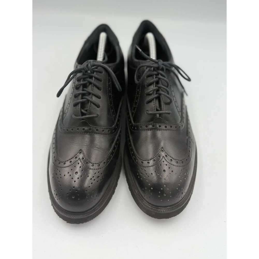 Rockport Leather Brogue Dress Shoes Men's Size 10M Black Lace Up Cushion Casual